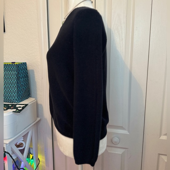 Les Copains Navy Pebble Stitch Long Sleeve Sweater (44) - Picture 4 of 8